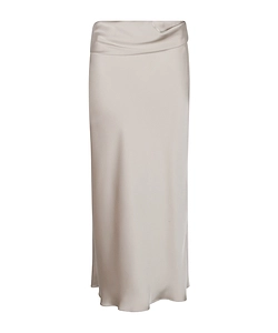 Patrizia Pepe Draped Satin Midi Skirt
