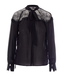 Patrizia Pepe Sheer Lace Panel Top