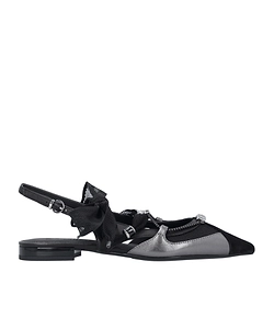 Pinko Bow Pointed Toe Slingback Pumps