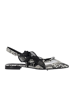 Pinko Bow Pointed-Toe Slingback Pumps