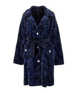 Pinko Pattern Belted Buttoned Coat