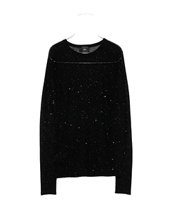 Pinko Long-Sleeved Knitted Sheer T-Shirt