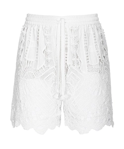 Pinko Perforated Macramé Shorts
