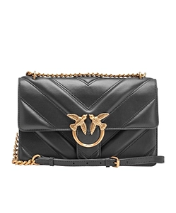 Pinko Logo Plaque Quilted Shoulder Bag