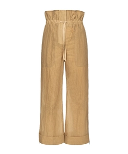 Pinko Ruffled Waist Wide Leg Trousers