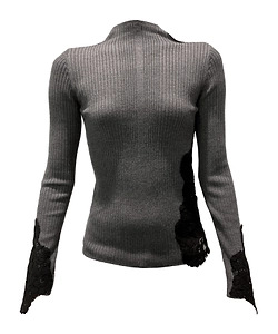 Pinko Samoa Lace-Insert Crewneck Jumper