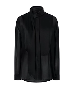 Pinko Scarf-Detailed Long-Sleeved Shirt
