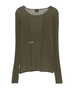 Pinko Semi-Sheer Ribbed Jumper