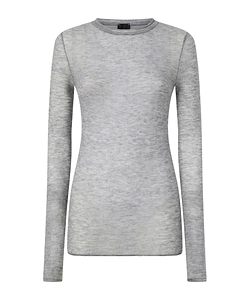 Pinko Long-Sleeved Knitted Sheer T-Shirt