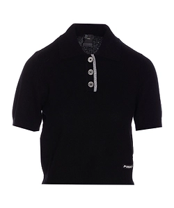 Pinko Short-Sleeved Knitted Polo Shirt