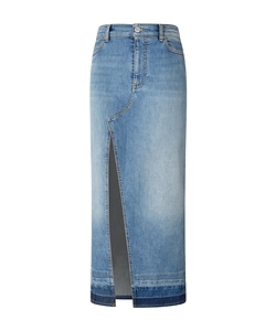Pinko Side Slit Midi Denim Skirt