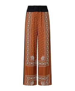 Pinko Spirito Bandana Printed Lightweight Wide-Leg Trousers