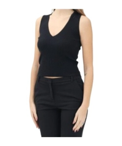 Pinko V-Neck Ribbed Sleeveless Top