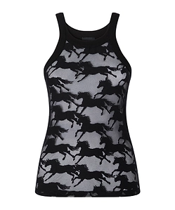 Pinko X Patrick Mcdowell Semi-Sheer Tank Top