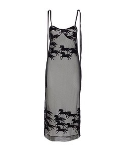 Pinko X Patrick Mcdowell Horse Motif Sheer Midi Dress