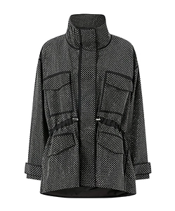 Rhinestoned Technical Coat