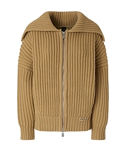Ribbed Zip-Up Cardigan