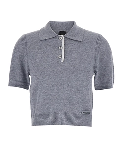 Pinko Short-Sleeved Knitted Polo Shirt
