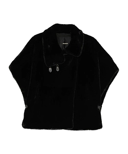 Pinko High-Neck Short Sleeved Cape Coat