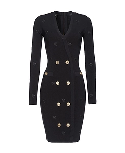 V-Neck Long-Sleeve Minidress