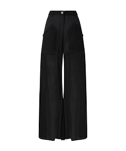 Wide-Leg Utility Trousers
