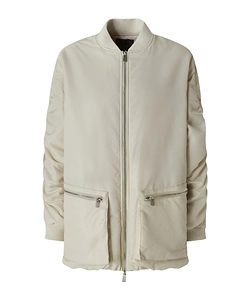 Pinko Logo Patch Gathered Sleeve Coat
