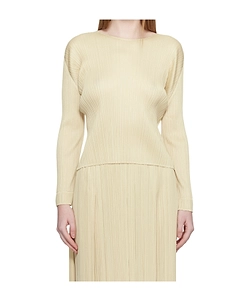 Monthly Colors December Long-Sleeve Pleated T-Shirt