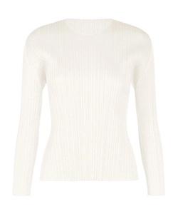 Pleats Please Issey Miyake Pleated Long Sleeve Top