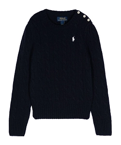 Polo Ralph Lauren Kids Logo Embroidered Knitted Crewneck Jumper