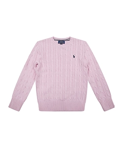 Polo Ralph Lauren Kids Logo-Embroidered Cable-Knit Crewneck Jumper