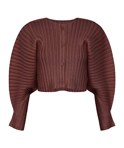 Pleats Please Issey Miyake Rib Pleats January Cardigan