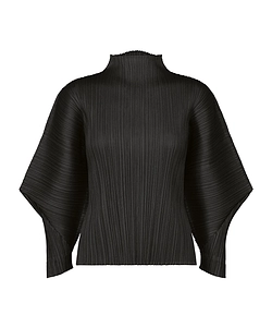 Pleats Please Issey Miyake Skyline Mock Neckline Top