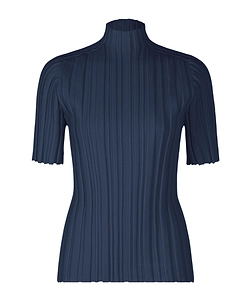 Ribbed Knit Turtleneck Sweater