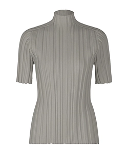 Ribbed Knit Turtleneck Sweater