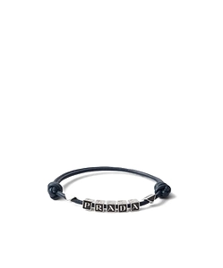 Lettering-Logo Leather Bracelet