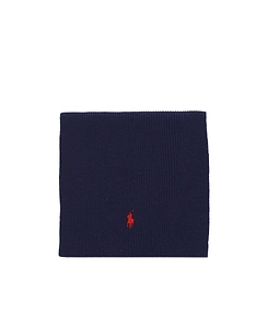Polo Ralph Lauren Pony Embroidered Ribbed-Knit Scarf