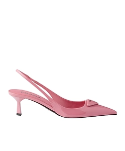 Prada Logo Detailed Slingback Pumps