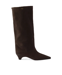 Prada Logo-Detailed Pointed-Toe Boots