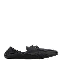 Prada Logo-Printed Lace-Up Boat Shoes