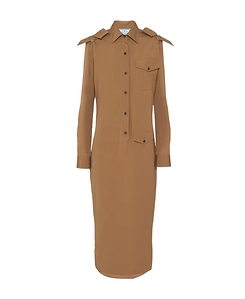 Prada Long-Sleeved Poplin Dress