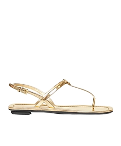 Prada Metallic Flat Thong Sandals