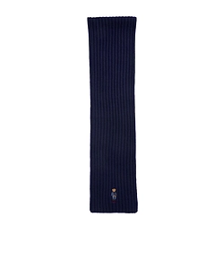 Polo Ralph Lauren Teddy Bear Embroidered Knitted Scarf