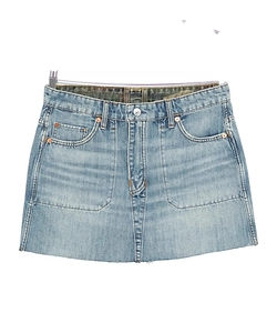 Denim Skirt With Belt Loop