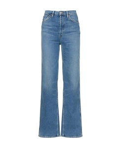 High-Rise Straight Loose Jeans