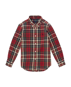 Ralph Lauren Kids Logo Embroidered Checked Shirt