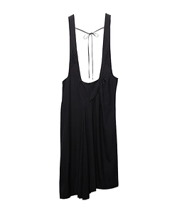 Satin Sablé Dress With Suspenders