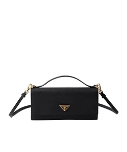 Prada Triangle-Logo Top Handle Wallet