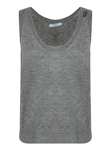 Prada Ribbed Knitted Tank Top