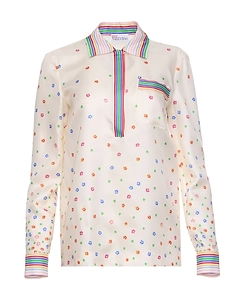 Redvalentino Flowers Printed Satin Top