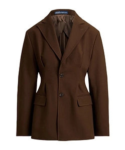 Single-Breasted Cotton-Wool Twill Blazer